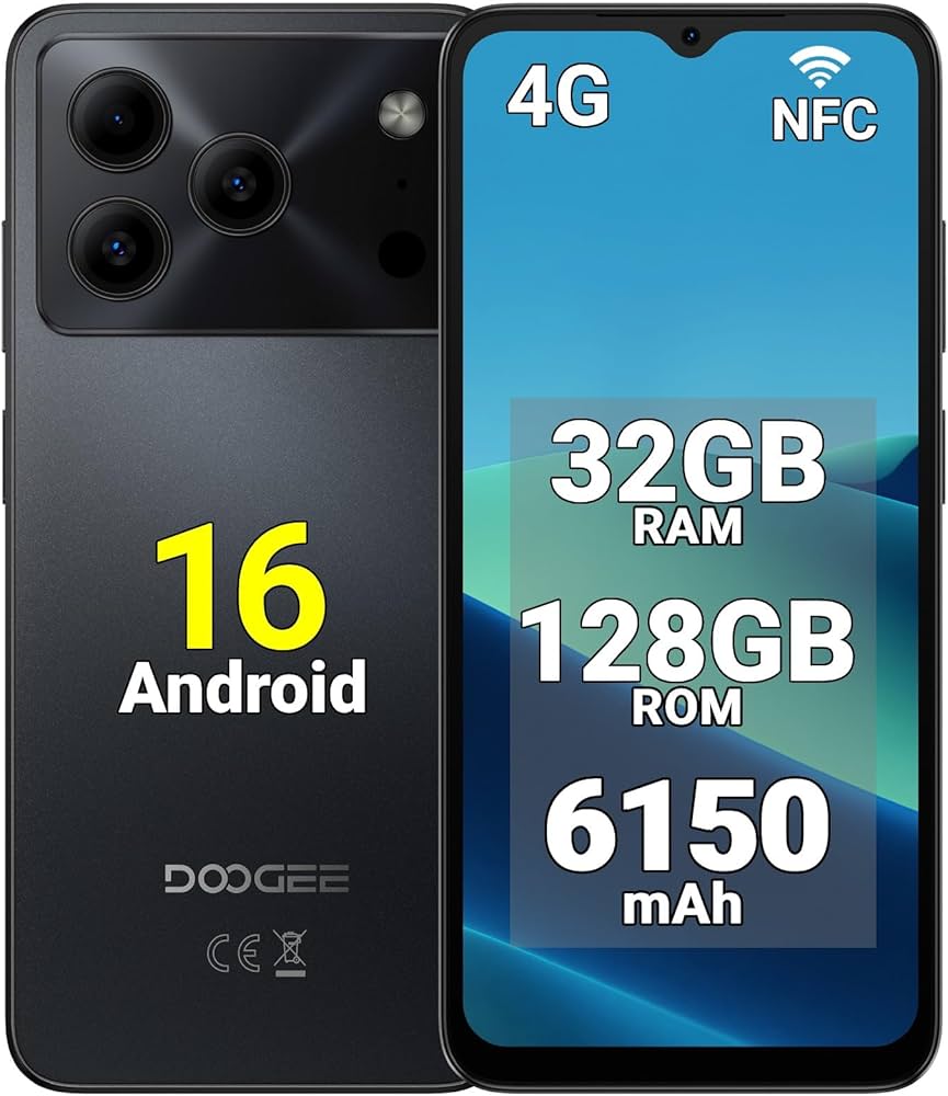 Amazon | DOOGEE Note56 Pro スマホ Android 16 SIMフリー｜32GB+128GB