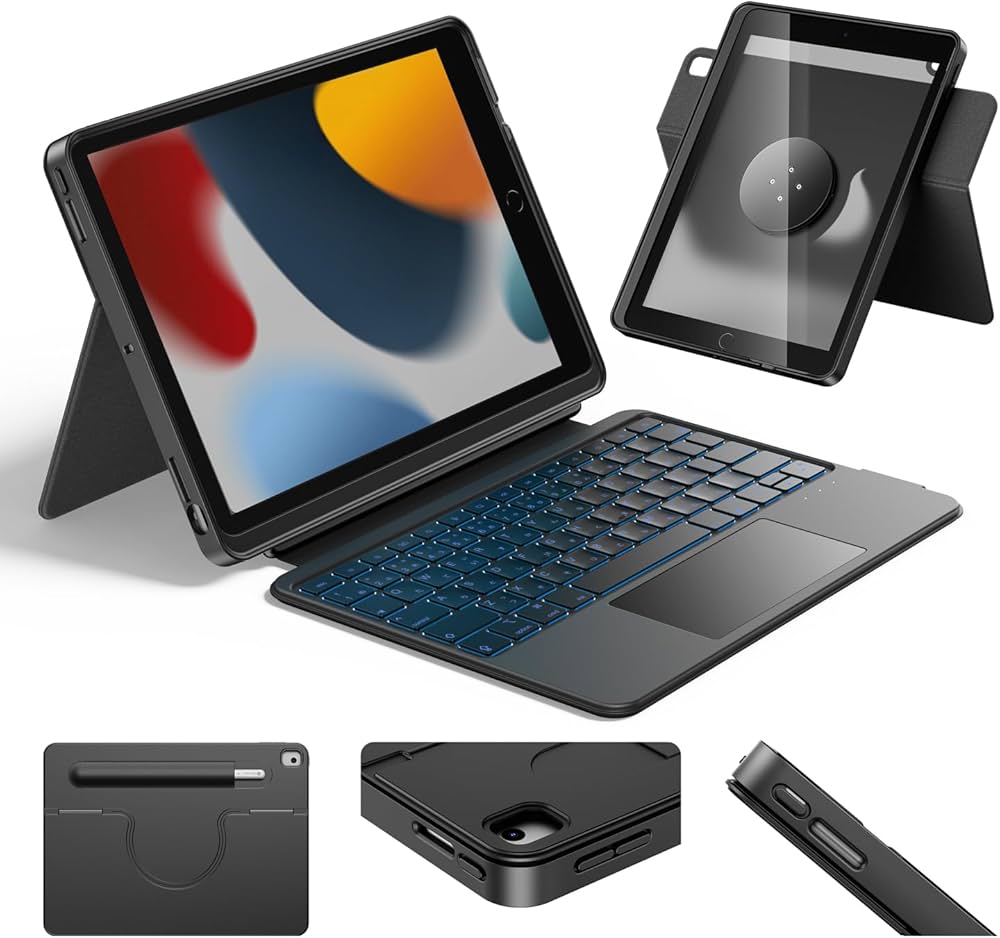 Amazon.co.jp: HOU Combo キーボードケース for iPad 第9世代 (10.2