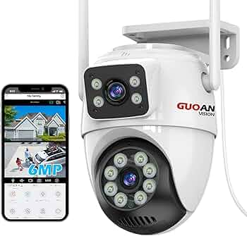 Amazon.co.jp: 防犯カメラ 屋外 二つ監視画面・パンチルト・夜間カラー