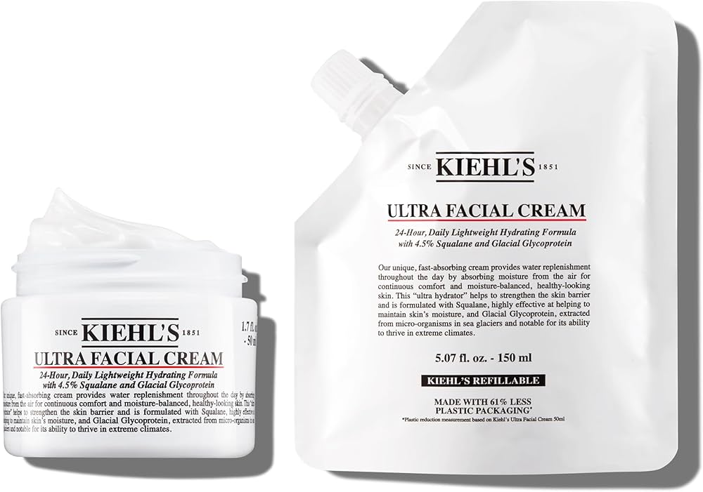 Amazon.com: Kiehl's Ultra Facial Cream Duo, with 4.5% Squalane to