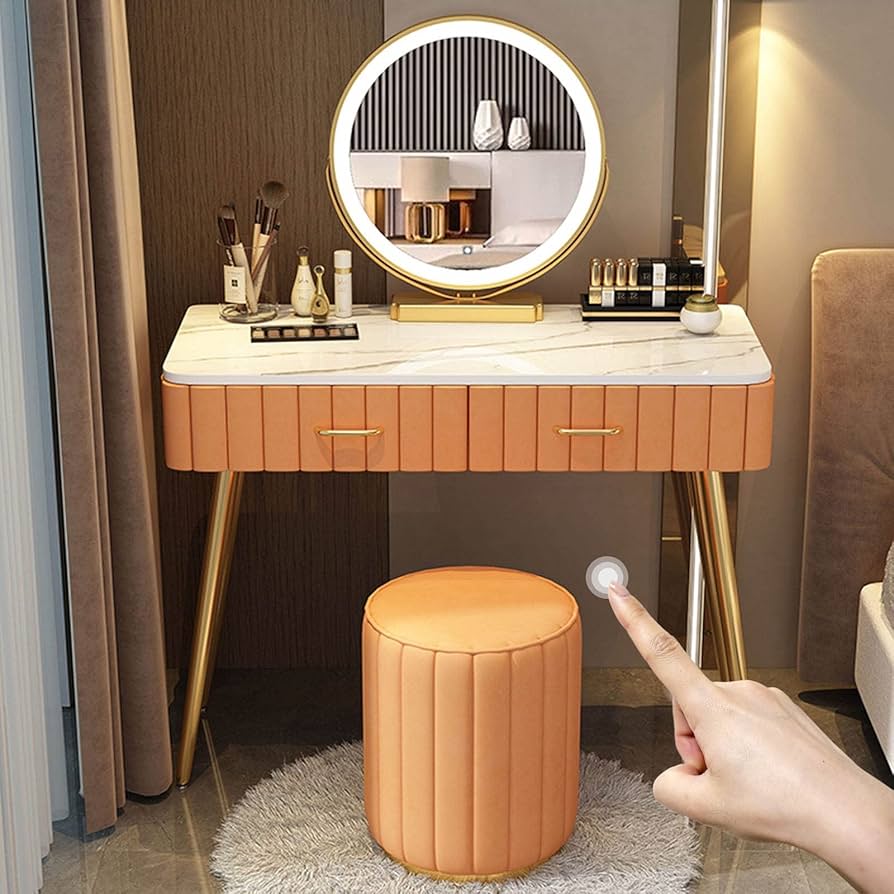 Amazon｜HRXQSHH ドレッサー 簡易化粧台、ドレッサーテーブル 化妆桌