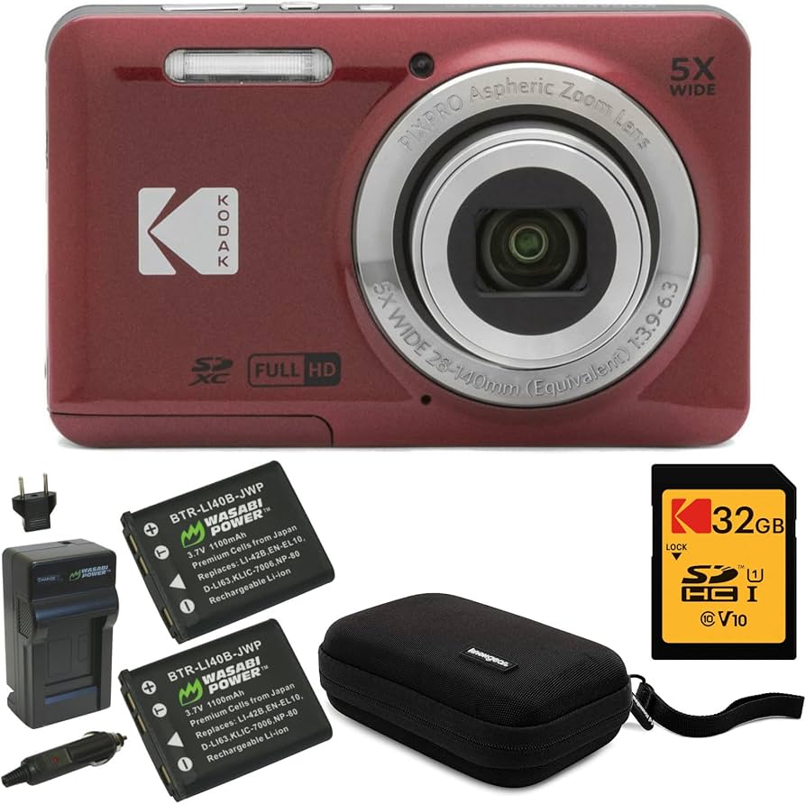 Amazon.com : KODAK PIXPRO Friendly Zoom FZ55 Digital Camera (Red