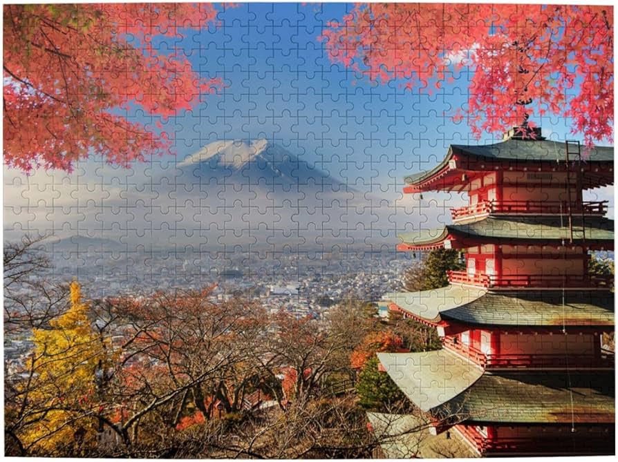 Amazon.co.jp: 500ピース ジグソーパズル 富士山 清水寺 古建築 タワー