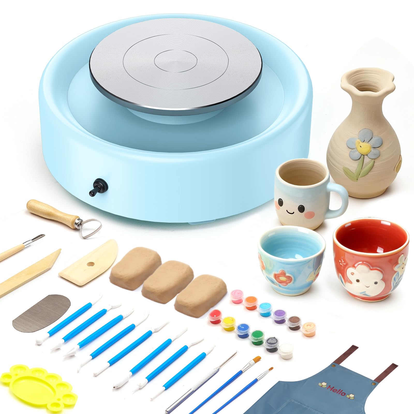 Amazon.com: Alldeer Mini Pottery Wheel Machine - 6