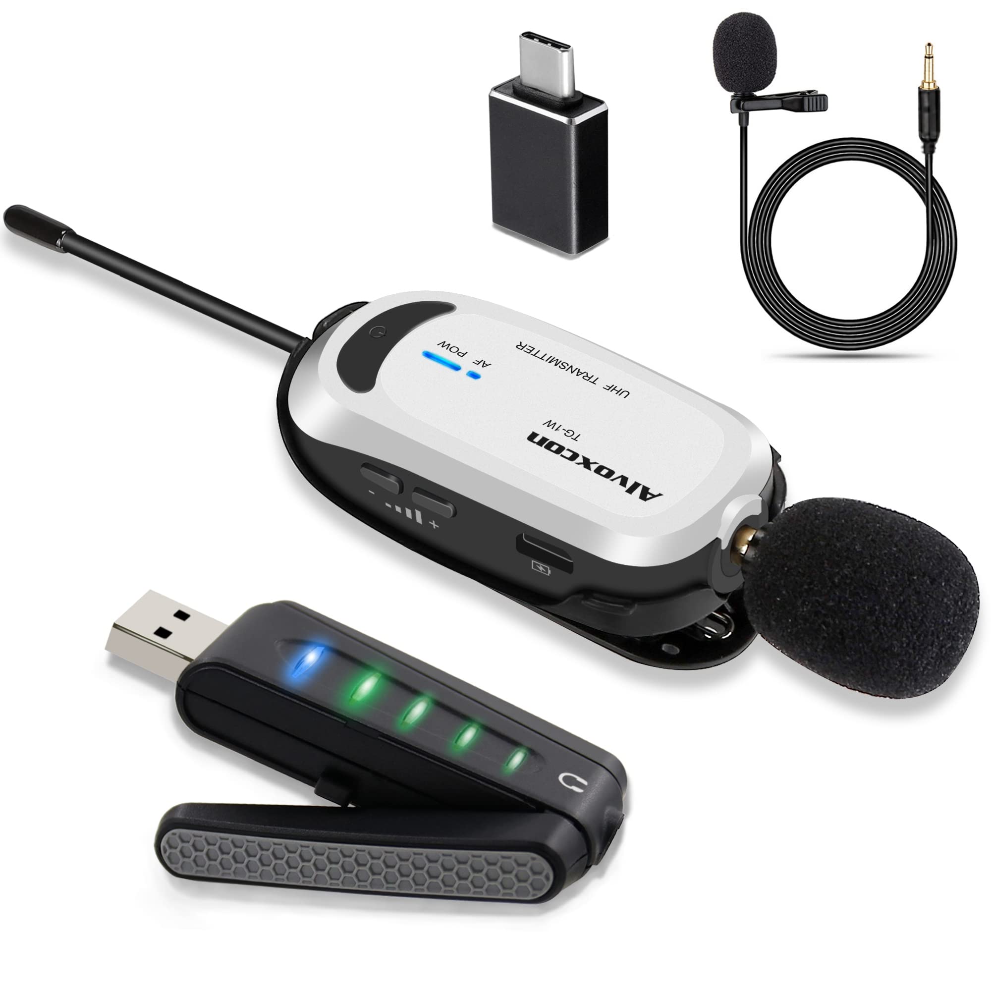 Amazon.com: Alvoxcon Wireless Lapel Microphone for Computer, USB