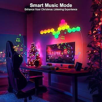 JIMIMORO Hexagon LED Light Panels 8 Pack – RGB Wall Decor Lights