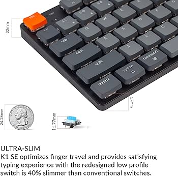 Amazon.com: Keychron K1 SE, 87 Keys Ultra-Slim Wireless Bluetooth