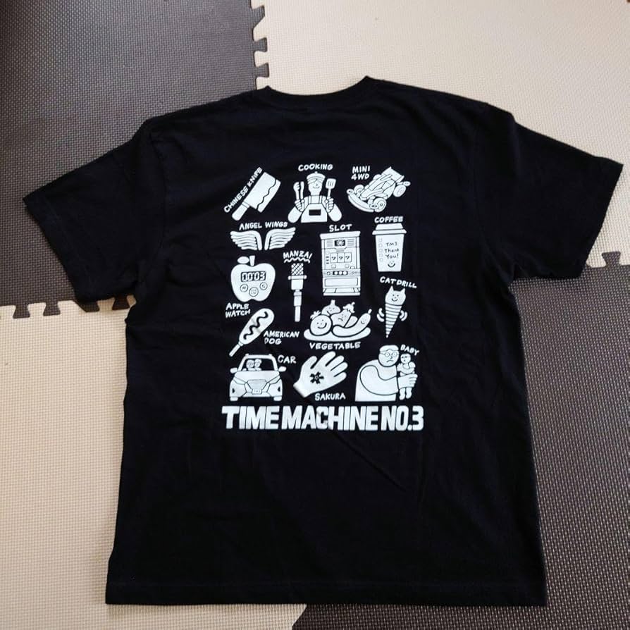 Amazon.co.jp: タイムマシーン3号 TシャツLサイズ・黒 BD : おもちゃ