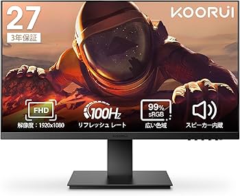 Amazon.co.jp: KOORUI モニター 27インチ ゲーミングモニター FHD pc
