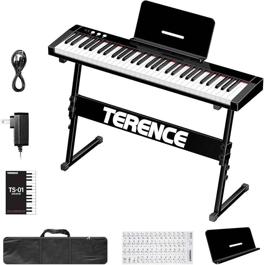 Amazon | TERENCE 電子ピアノ 61鍵盤 初心者向け キーボード 音色140