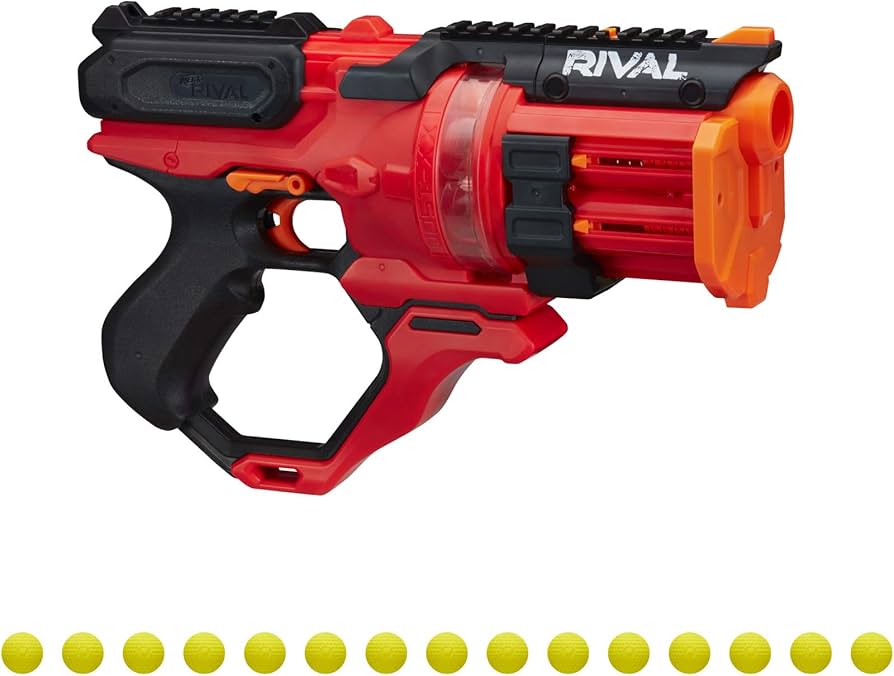 Amazon.com: Nerf Rival Roundhouse XX-1500 Red Blaster - Clear
