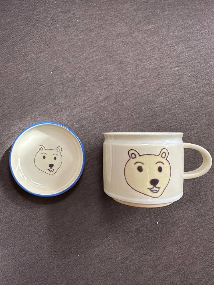 Amazon.co.jp: daisak ダイサク マグカップ＋豆皿セット ベア : ホーム