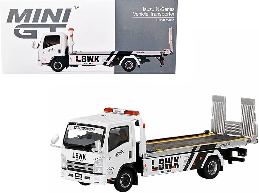 Amazon | MINI GT 1/64 Isuzu Nシリーズ (ELF) 車両積載車 LBWK
