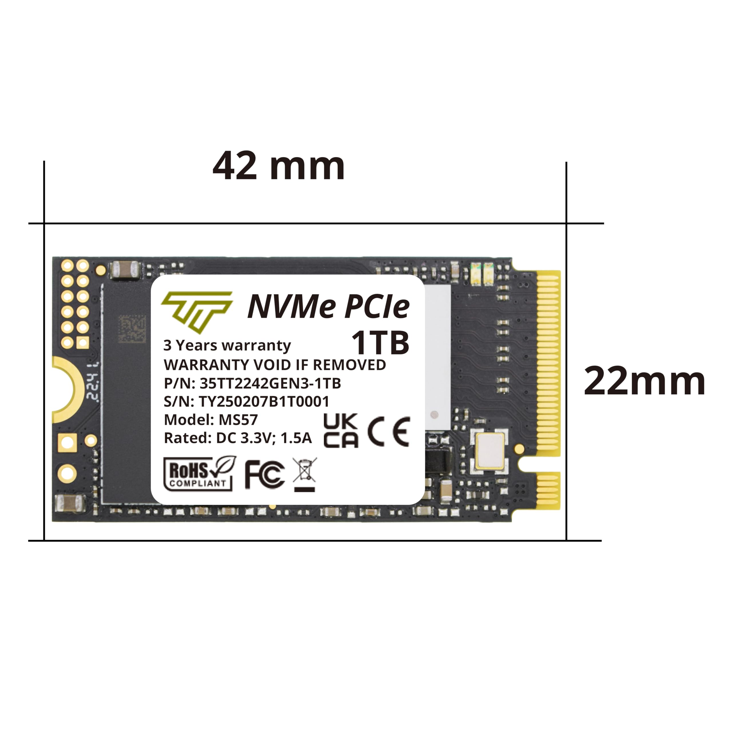 Amazon.com: Timetec 1TB M.2 2242 SSD NVMe PCIe Gen3x4 3D NAND TLC