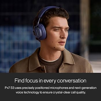 Bowers & Wilkins Px7 S3 Over-Ear Headphones, High-Resolution Sound