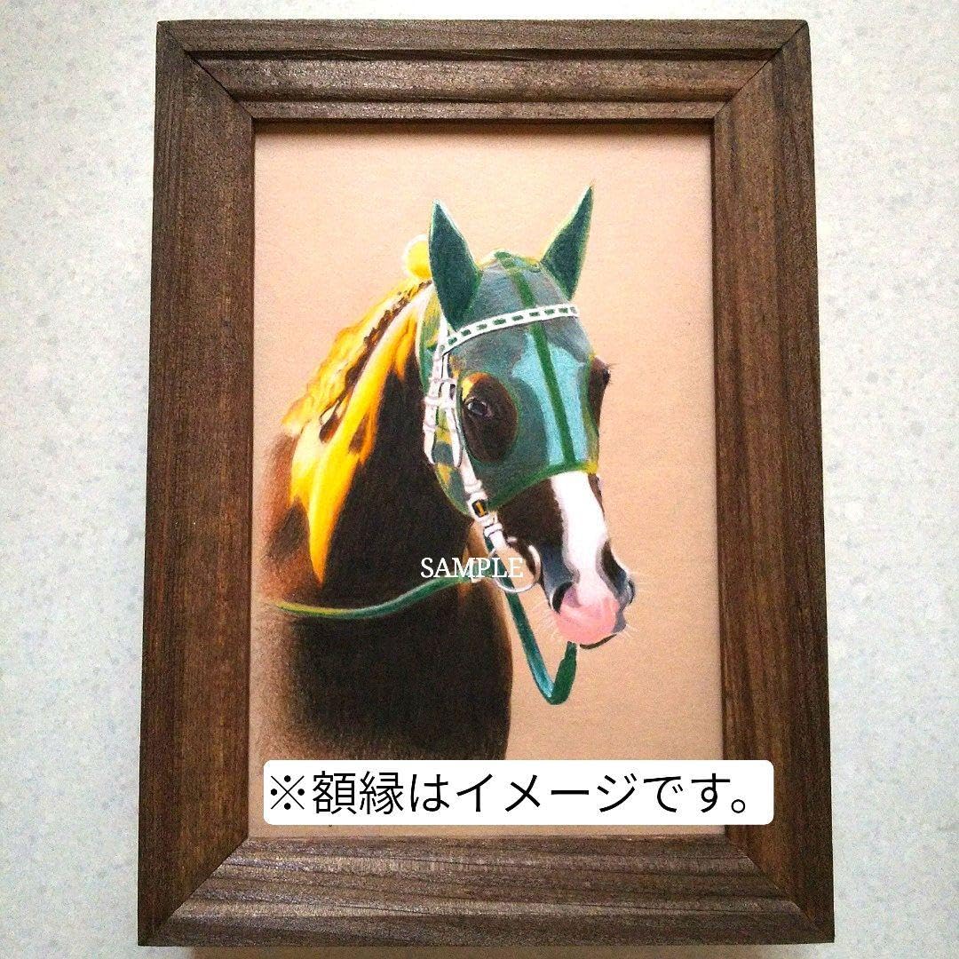 Amazon | リアル色鉛筆画 原画 No.45 サイレンススズカ 宝塚記念馬