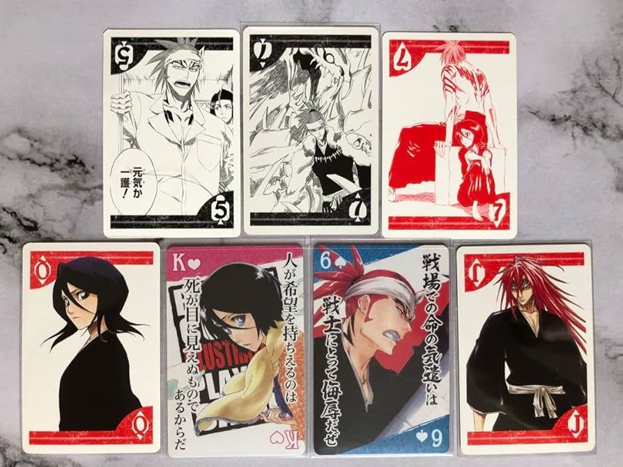 Amazon.co.jp: BLEACH 名言 原作絵トランプ 7枚セット 朽木ルキア 阿散