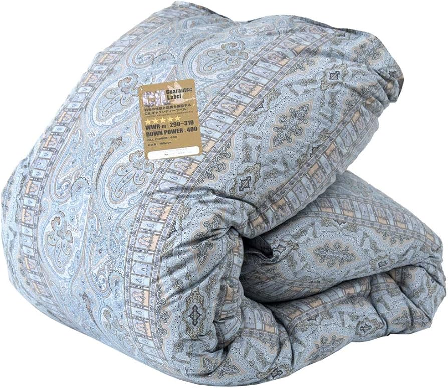 Amazon｜タンスのゲン 羽毛布団 ダブル 日本製 大増量1.8kg 二層キルト