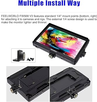 Amazon.com : FEELWORLD FW568 V3 6 inch On-Camera Field Monitor, 3D