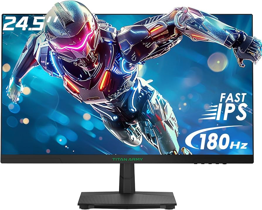 TITAN ARMY 24.5 Inch Gaming Monitor 180Hz, Fast IPS FHD 1080P