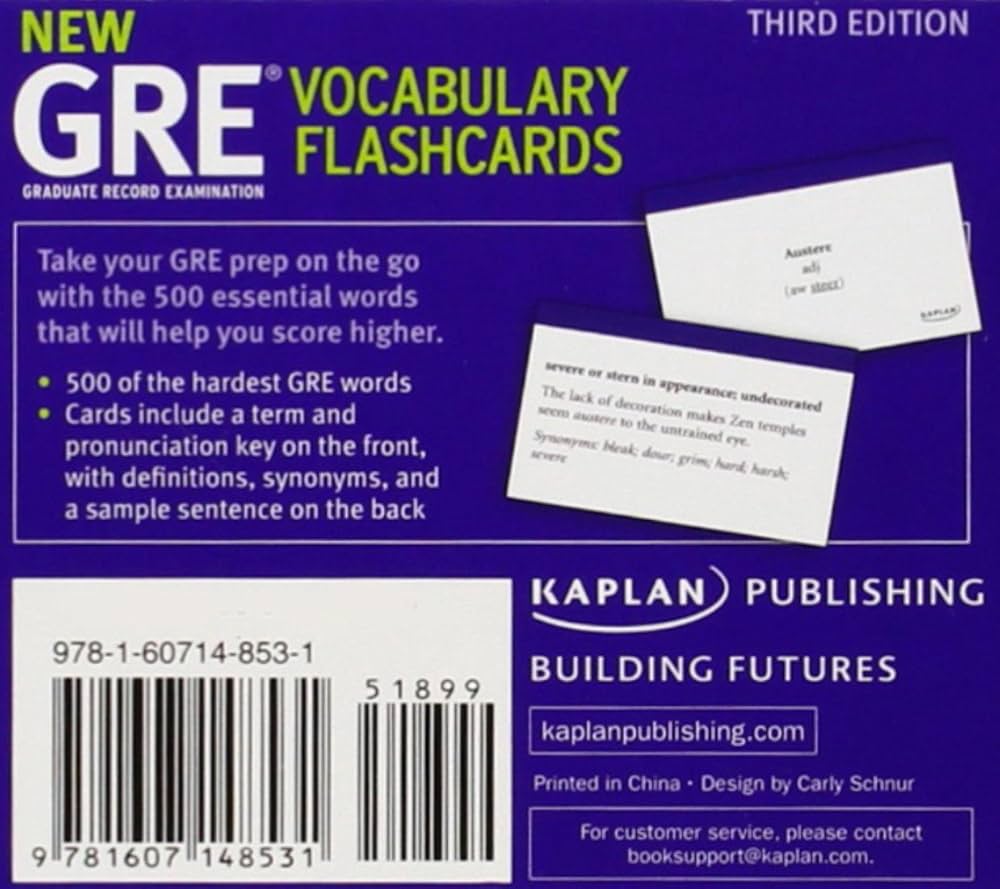 Kaplan New GRE Vocabulary Flashcards: Kaplan: 9781607148531