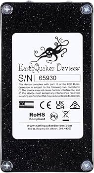 Amazon | EarthQuaker Devices/Plumes Black Sparkle オーバードライブ