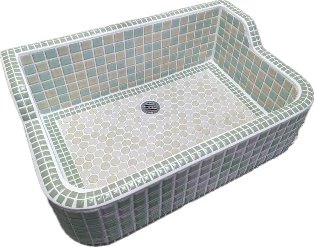 作善堂タイルシンク流し台 ガーデンパン ガーデンシンク ライトSS