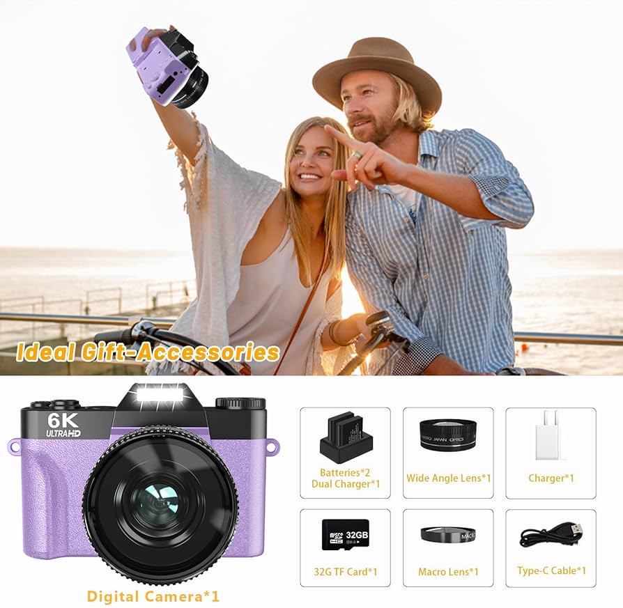 Amazon.com : 6K 64MP Digital Camera for Photography NIKICAM