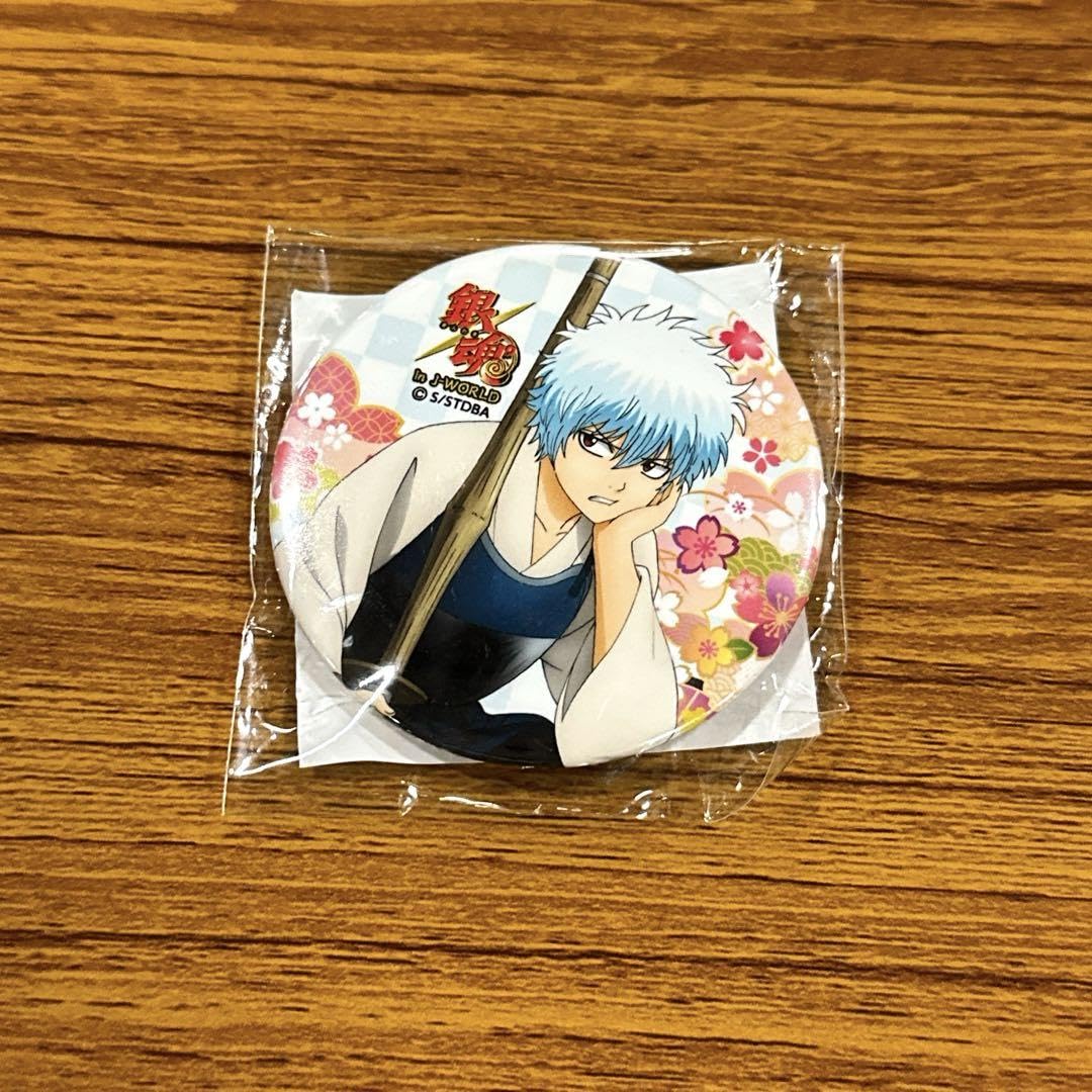 ②銀魂 坂田銀時 缶バッジ AJ2018 J-world銀八銀河侍伝説干支大喜利 ②