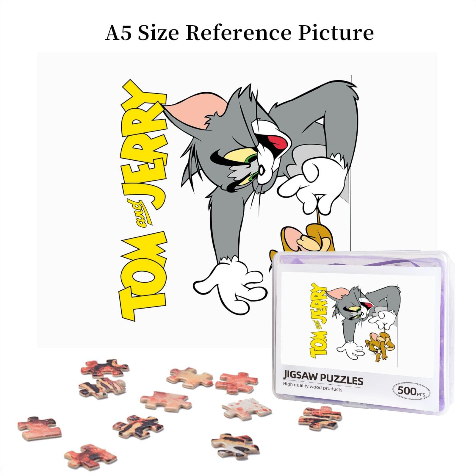 Amazon.co.jp: ジグソーパズル トムとジェリー 500ピース 木製パズル