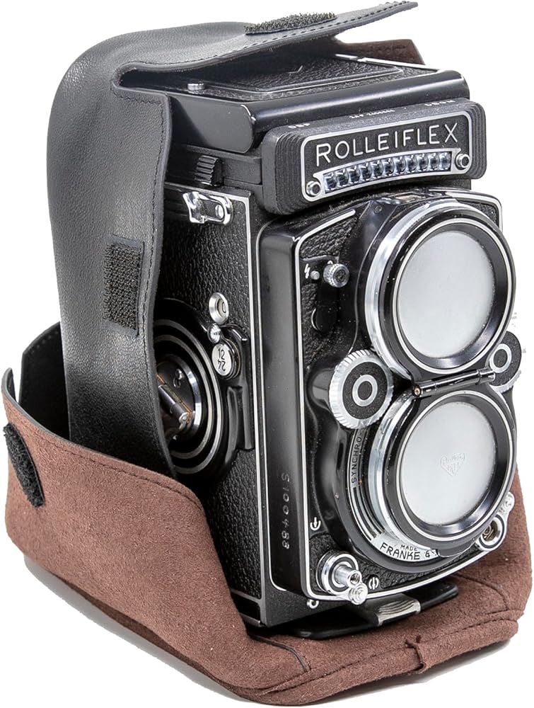 Rolleiflex 二眼レフカメラ ジャンク品 レザーケース付き パーツ取り