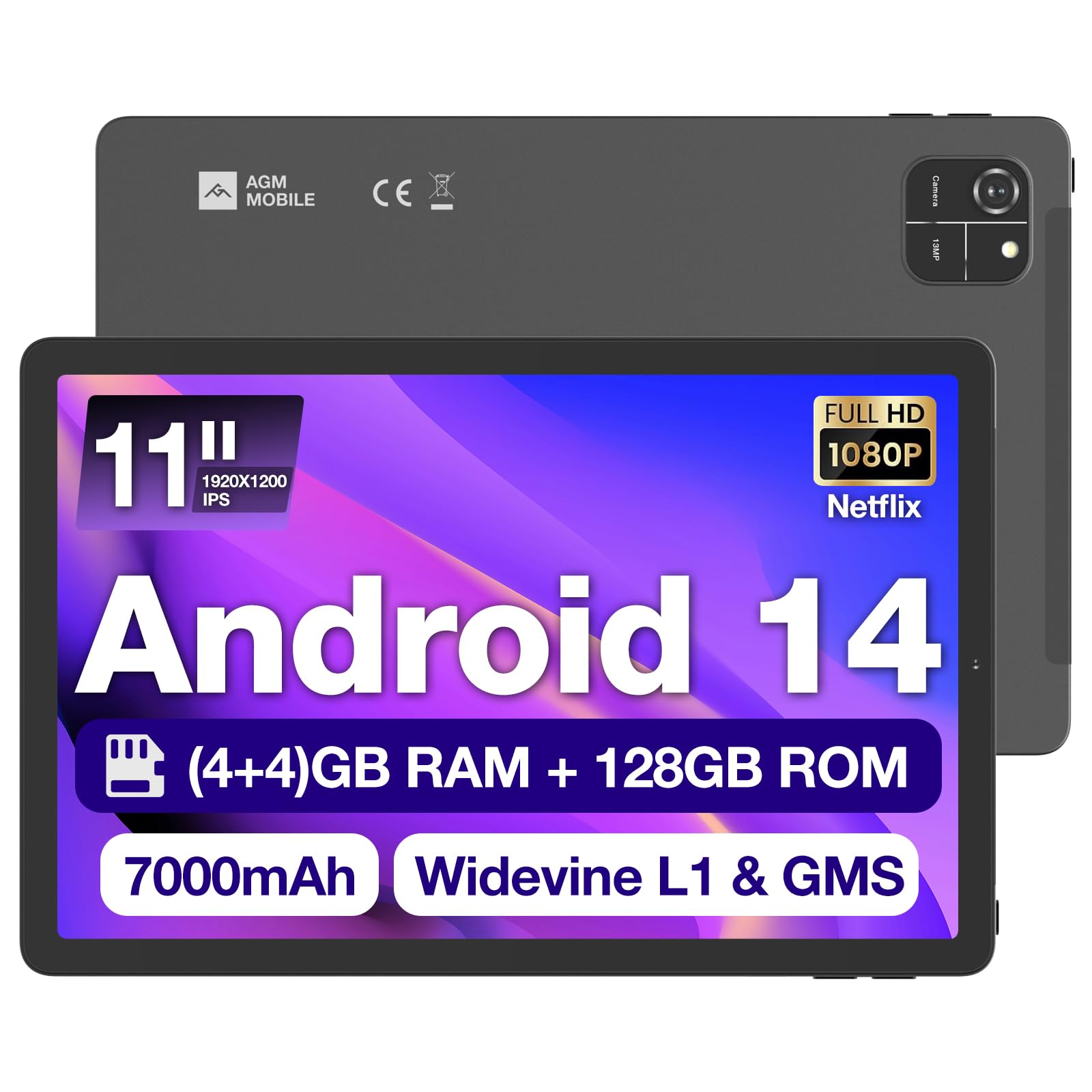 Amazon.co.jp: タブレット 11 インチ Android14 Widevine L1対応 8GB+