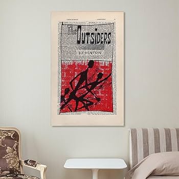 Amazon.com: Book Cover Posters The Outsiders by SE Hinton Canvas