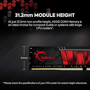 G.SKILL AEGIS Series DDR4 RAM (XMP) 32GB (2x16GB) 3200MT/s CL16-18