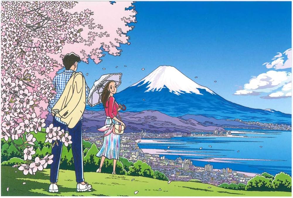 Amazon | わたせせいぞう ポストカード『富士に恋して』(W19002