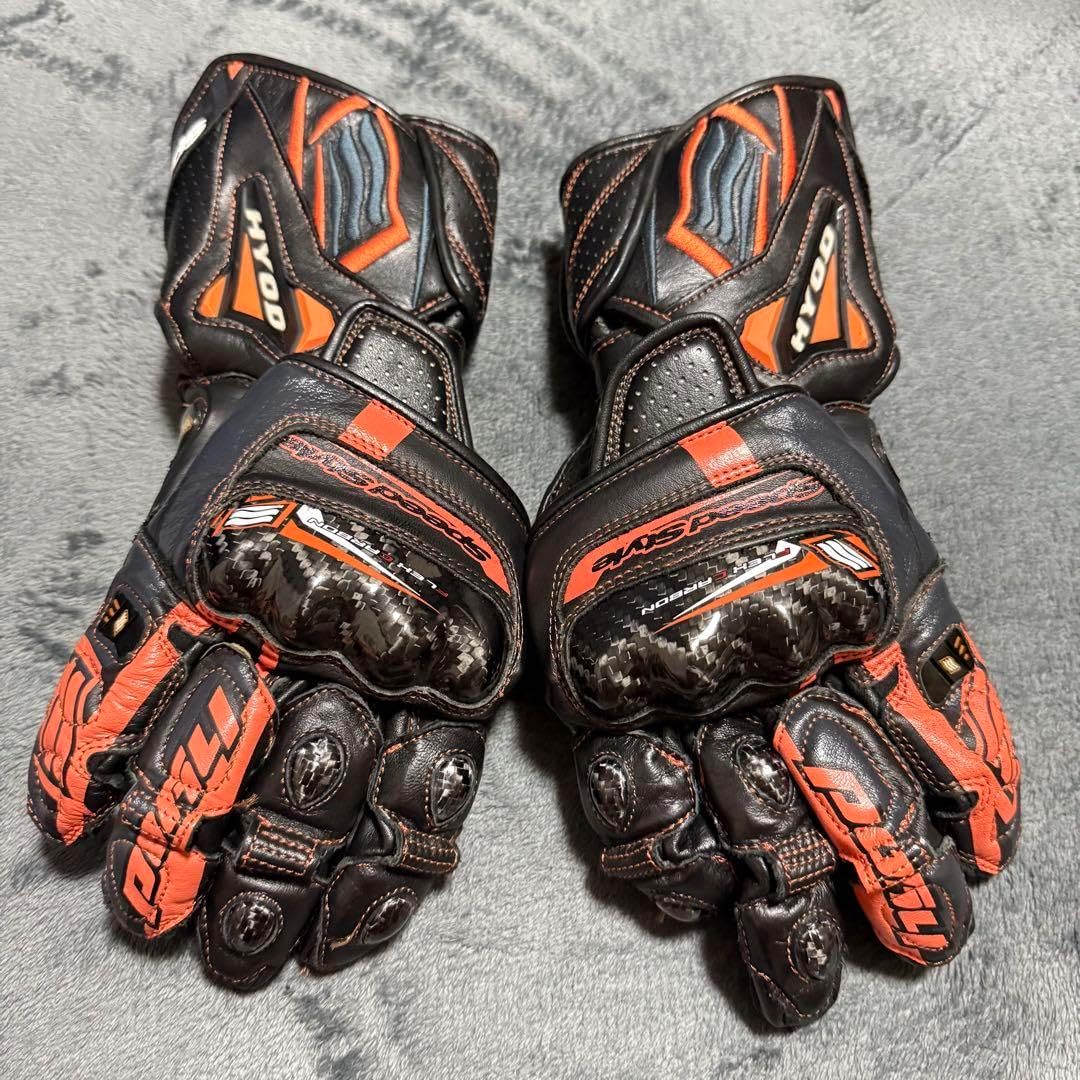 Hyod 電熱グローブ Mサイズ 黒/オレンジ Hyod バイク用電熱グローブ 黒