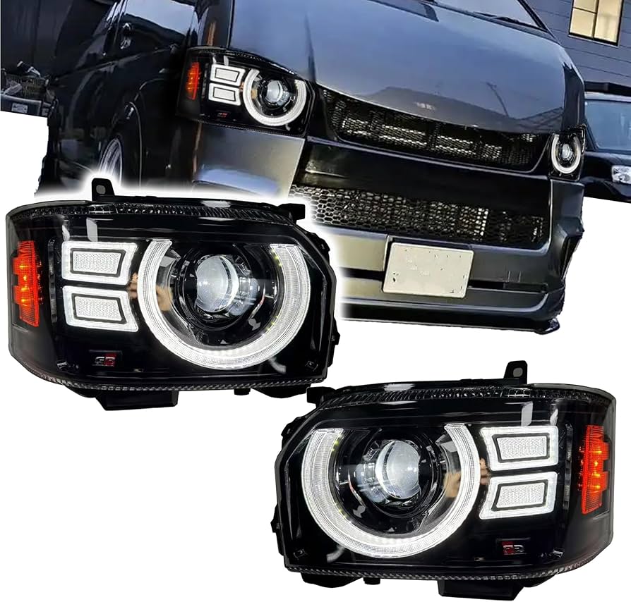 Amazon | 光環LED ヘッドランプ ハイエース 200系 4-7型 ヘッドライト