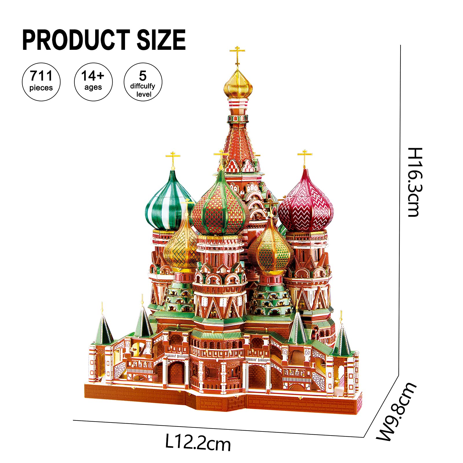 Amazon.com: Piececool 3D Metal Puzzle Model Kits Saint Basil's
