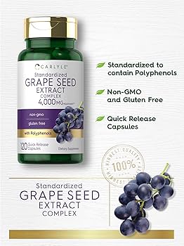 Amazon.com: Carlyle Grape Seed Extract | 120 Quick Release