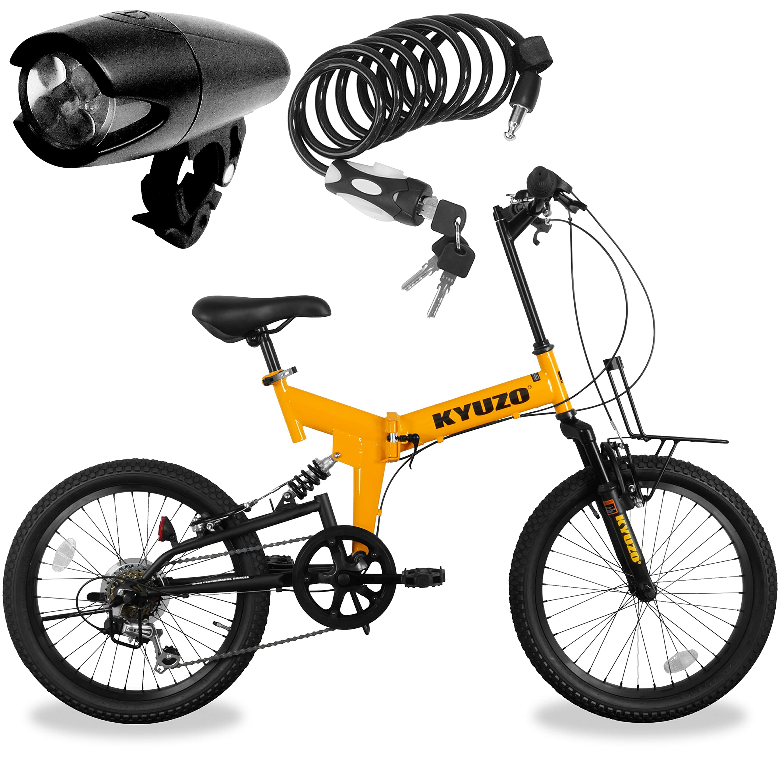 Amazon | 折りたたみセミファットバイク 20インチ 6段変速 前後サス