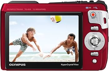 Amazon | OLYMPUS デジタルカメラ TG-820 レッド 10m防水 2m耐落下衝撃