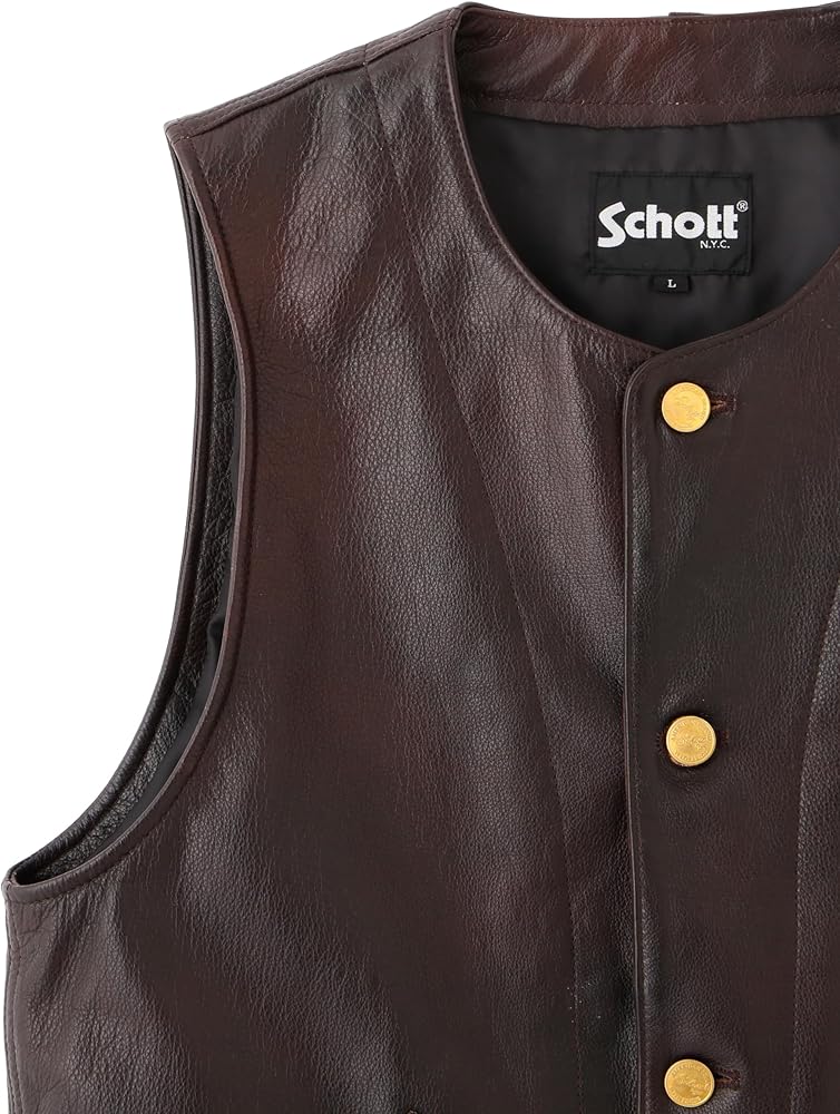Amazon | 【Schott】【ショット】 BUFFALO LEATHER VEST バッファロー