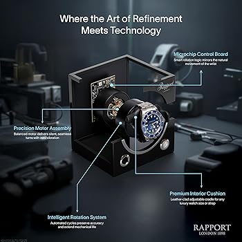 Amazon | Rapport London, EVO MKIII 自動巻き時計 ワインダー 1