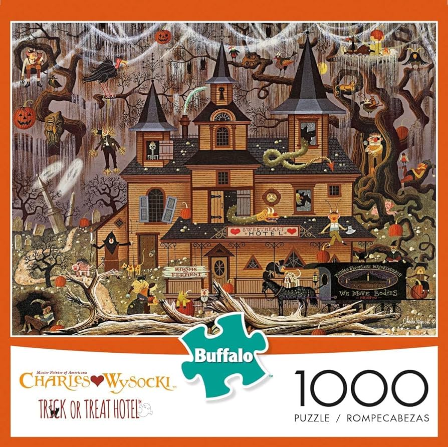 Amazon.com: Buffalo Games - Charles Wysocki - Trick or Treat Hotel