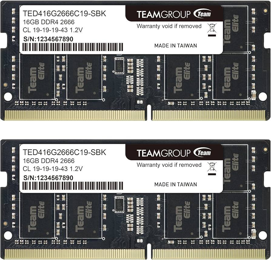TEAMGROUP Elite DDR4 32GB Kit (2 x 16GB) 2666MHz PC4-21300 CL19