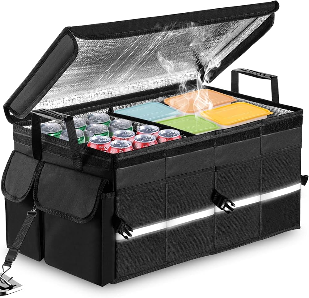 Amazon.co.jp: 車用収納ボックス 車収納トランク保冷 保温 蓋付き