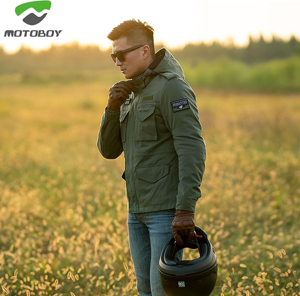 BAD BOY USA バイクジャケットカーキオリーブ Y2k プロテクター付き