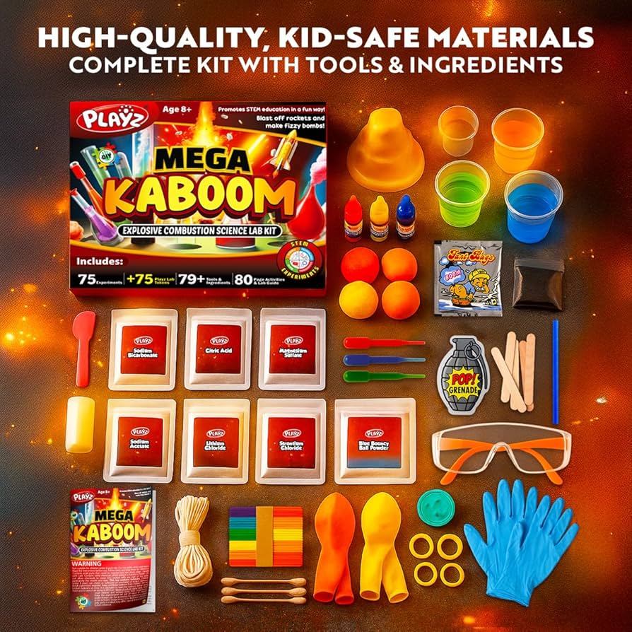 Amazon.com: Playz Mega Kaboom! 150+ Explosive Science Experiments
