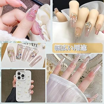 Amazon.co.jp: Sucodver ネイルパーツ リボン 小さめ シルバー