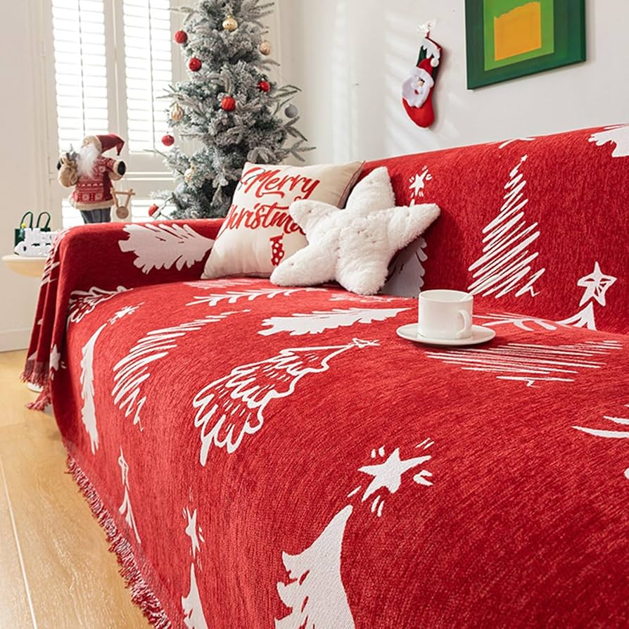 Amazon｜マルチカバー クリスマス ソファーカバー ベッドシーツ